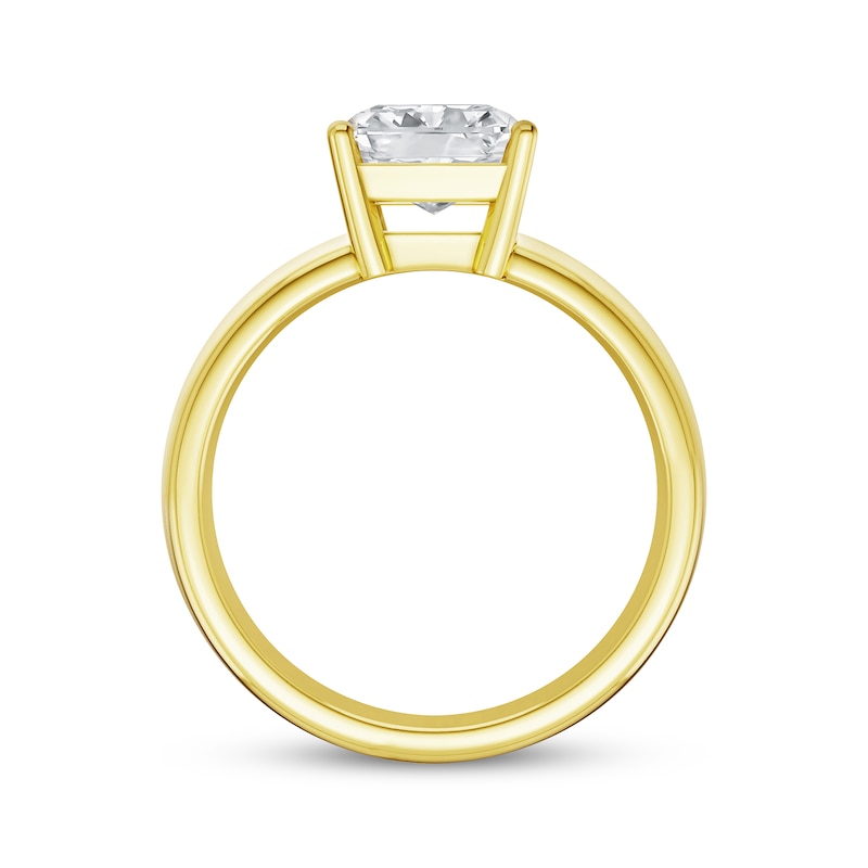 Main Image 3 of Now + Forever Lab-Grown Diamonds Radiant-Cut Solitaire Engagement Ring 3 ct tw 14K Yellow Gold (F/VS2)