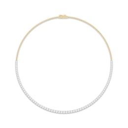 KAY Lab-Grown Diamonds Necklace 3 ct tw 14K Yellow Gold-Plated Sterling Silver 17"