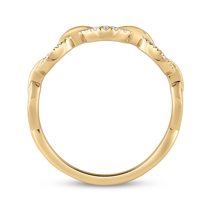 Main Image 3 of STUDIO BY KAY Lab-Grown Diamond Chain Link Ring 1/10 ct tw 24K Yellow Gold Vermeil Sterling Silver