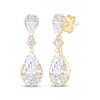 Thumbnail Image 1 of KAY Lab-Grown Diamonds Pear-Shaped Multi-Stone Teardrop Dangle Earrings 1-1/4 ct tw 10K Yellow Gold