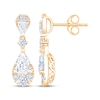 Thumbnail Image 3 of KAY Lab-Grown Diamonds Pear-Shaped Multi-Stone Teardrop Dangle Earrings 1-1/4 ct tw 10K Yellow Gold