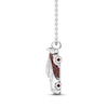 Thumbnail Image 2 of Disney Treasures Cars "Lightning McQueen" Garnet Necklace Sterling Silver & 10K Rose Gold 19"