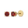 Thumbnail Image 1 of STUDIO BY KAY Garnet Solitaire Stud Earrings 24K Yellow Gold Vermeil Sterling Silver