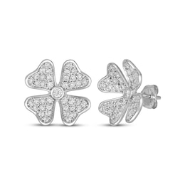 Le Vian Diamond Clover Stud Earrings 1-1/3 ct tw 14K Vanilla Gold