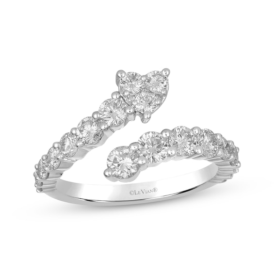 Le Vian Diamond Heart Bypass Ring 1-1/2 ct tw 14K Vanilla Gold