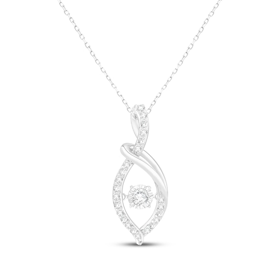 Unstoppable Love Looping Diamond Necklace 1/4 ct tw Sterling Silver 18"