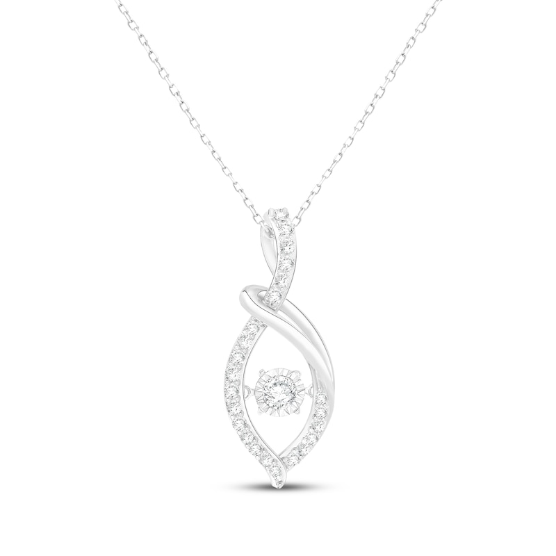 Main Image 1 of Unstoppable Love Looping Diamond Necklace 1/4 ct tw Sterling Silver 18"