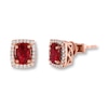 Thumbnail Image 0 of Le Vian Natural Ruby 1/6 ct tw Diamonds 14K Strawberry Gold Earrings