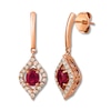 Thumbnail Image 0 of Le Vian Natural Ruby Earrings 1/3 ct tw Nude Diamonds 14K Gold
