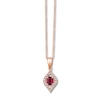 Thumbnail Image 1 of Le Vian Natural Ruby Necklace 1/6 ct tw Nude Diamonds 14K Gold