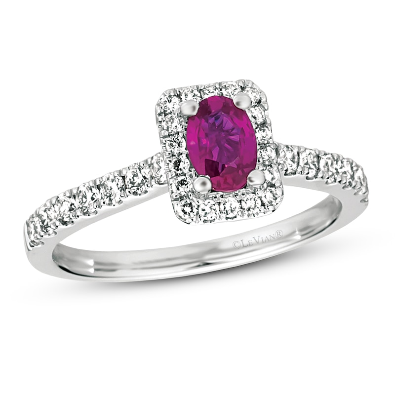 Main Image 1 of Le Vian Ruby & Diamond Ring 1/2 ct tw 14K Vanilla Gold