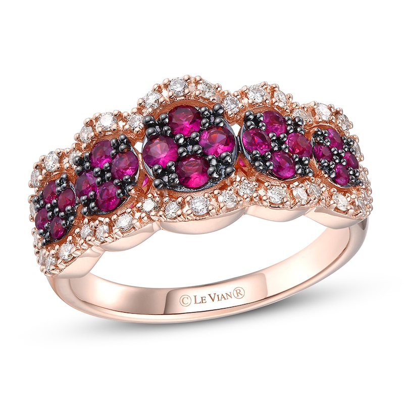 Main Image 1 of Le Vian Ruby & Diamond Ring 1/4 ct tw 14K Strawberry Gold