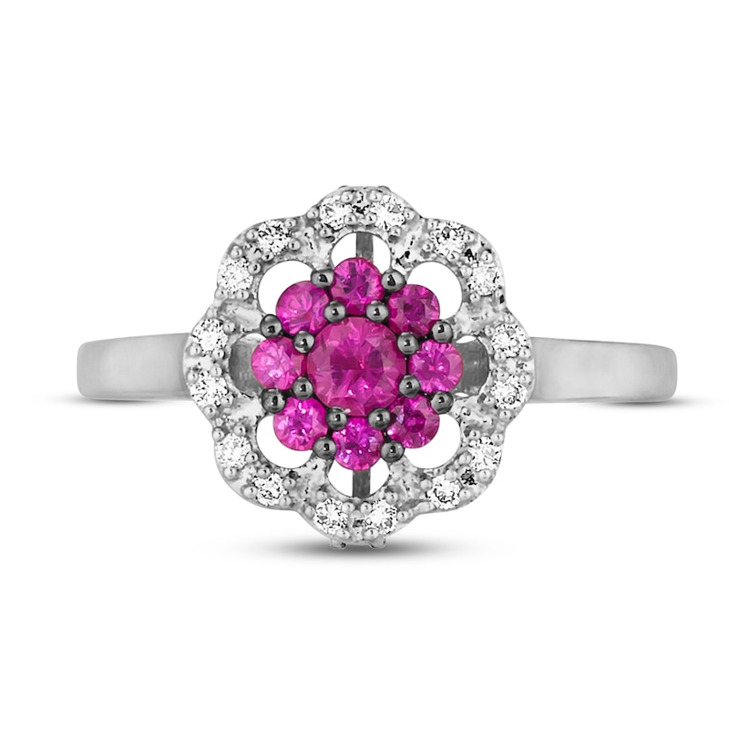 Main Image 2 of Le Vian Ruby & Diamond Ring 1/10 ct tw Diamonds 14K Vanilla Gold