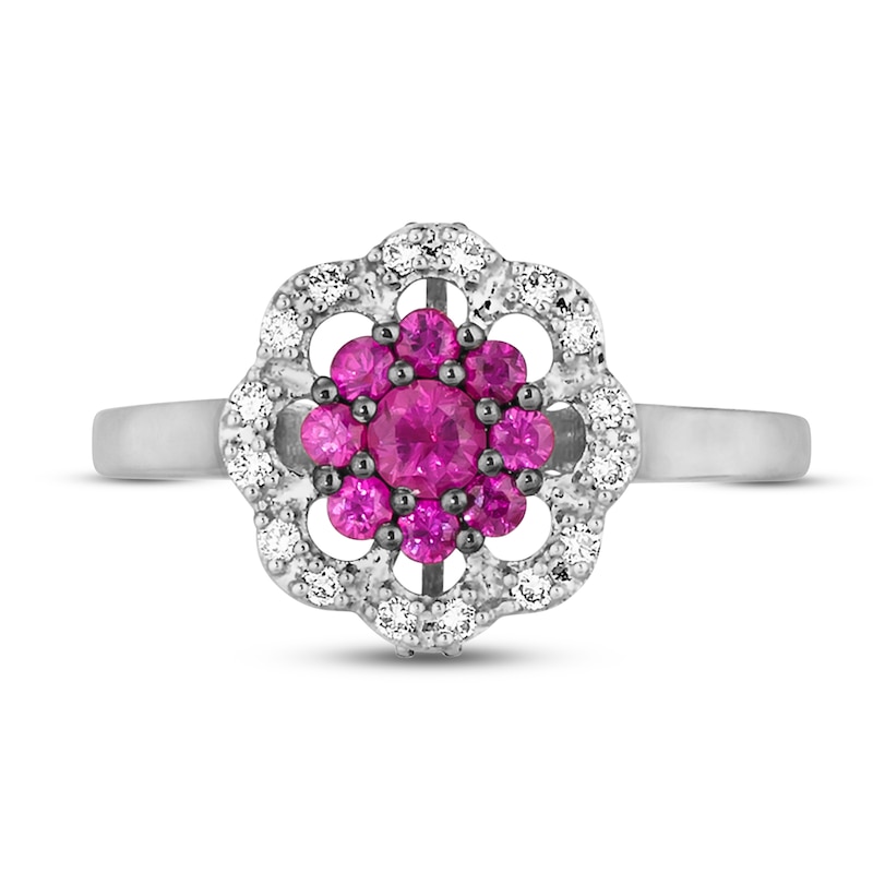 Le Vian Ruby & Diamond Ring 1/10 ct tw Diamonds 14K Vanilla Gold