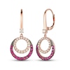 Thumbnail Image 0 of Le Vian Diamond & Ruby Dangle Earrings 3/8 ct tw Diamonds 14K Strawberry Gold