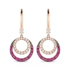 Thumbnail Image 1 of Le Vian Diamond & Ruby Dangle Earrings 3/8 ct tw Diamonds 14K Strawberry Gold