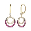 Thumbnail Image 0 of Le Vian Diamond & Ruby Dangle Earrings 3/8 ct tw Diamonds 14K Honey Gold