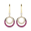 Thumbnail Image 1 of Le Vian Diamond & Ruby Dangle Earrings 3/8 ct tw Diamonds 14K Honey Gold