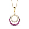 Thumbnail Image 0 of Le Vian Diamond & Ruby Necklace 1/4 ct tw Diamonds 14K Honey Gold 18"
