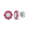 Le Vian Diamond & Ruby Stud Earrings 1/10 ct tw Diamonds 14K Vanilla Gold