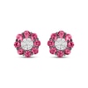 Thumbnail Image 1 of Le Vian Diamond & Ruby Stud Earrings 1/10 ct tw Diamonds 14K Vanilla Gold