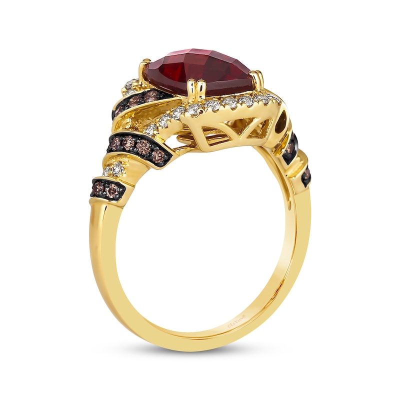 Le Vian Limited Edition Garnet Ring 1/2 ct tw Diamonds 14K Honey Gold