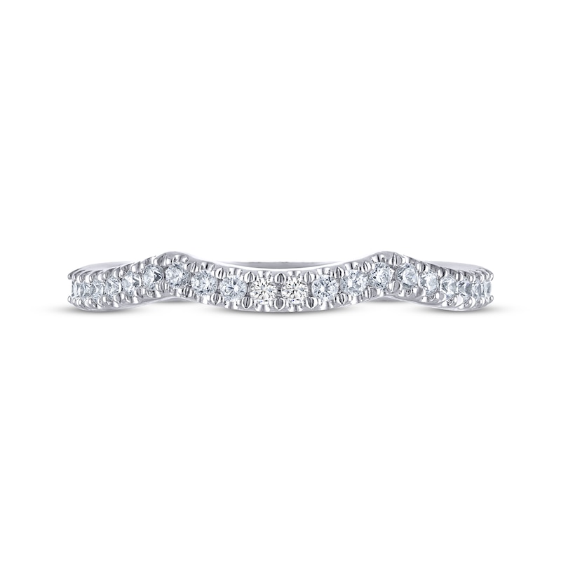 Main Image 9 of THE LEO Legacy Lab-Grown Diamond Contour Wedding Band 1/5 ct tw 14K White Gold