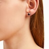 Thumbnail Image 5 of Round-cut Black Diamond Solitaire Stud Earrings 2 ct tw 10K White Gold