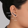 Thumbnail Image 7 of Round-cut Black Diamond Solitaire Stud Earrings 2 ct tw 10K White Gold