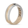 Thumbnail Image 2 of Neil Lane Men's Square-Cut Black Diamond Wedding Band 1/4 ct tw 14K Two-Tone Gold
