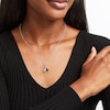 Thumbnail Image 2 of Disney Treasures Winnie the Pooh Heart-Cut Garnet & Diamond Accent Necklace Sterling Silver & 10K Rose Gold 19&quot;