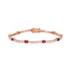 Thumbnail Image 0 of Le Vian Ruby Bracelet 1-5/8 ct tw Diamonds 14K Strawberry Gold 7.15"
