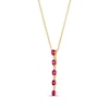 Thumbnail Image 1 of Le Vian Ruby Drop Necklace 1/20 ct tw Diamonds 14K Honey Gold 19&quot;