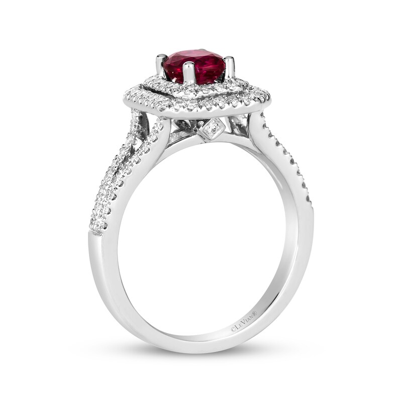 Main Image 3 of Le Vian Vault Ruby Ring 5/8 ct tw Diamonds Platinum Size 7