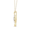 Thumbnail Image 2 of Three-Stone Diamond Swirl Necklace 1/4 ct tw 10K Yellow Gold 18&quot;
