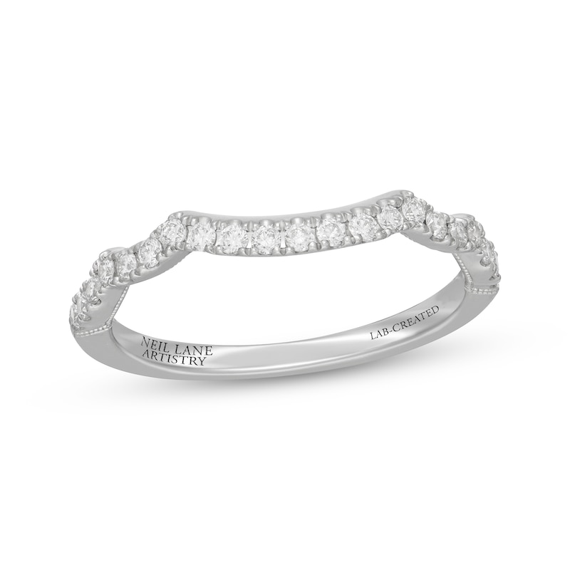 Main Image 1 of Neil Lane Artistry Lab-Grown Diamond Contoured Wedding Band 1/4 ct tw 14K White Gold