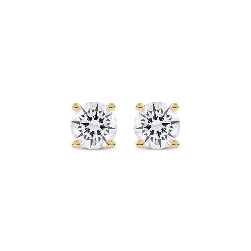 Lab-Created Diamonds by KAY Round-Cut Solitaire Stud Earrings 1 ct tw 14K Yellow Gold (F/SI2)