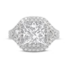Thumbnail Image 6 of THE LEO Legacy Lab-Grown Diamond Princess-Cut Halo Engagement Ring 4 ct tw 14K White Gold