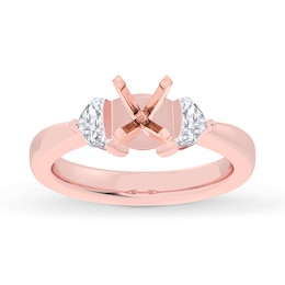 Now + Forever Lab-Grown Diamonds Engagement Ring Setting 1/5 ct tw 14K Rose Gold