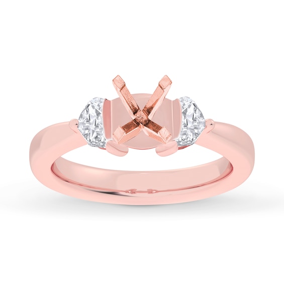 Now + Forever Lab-Grown Diamonds Engagement Ring Setting 1/5 ct tw 14K Rose Gold