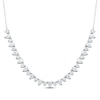 Thumbnail Image 0 of Lab-Created Diamonds by KAY Pear-Shaped & Round-Cut Riviera Necklace 3 ct tw 10K White Gold 17"