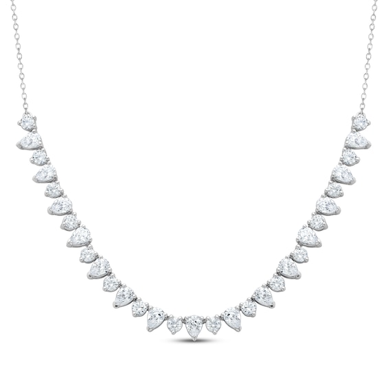 10k White Gold Black and White Diamond Triple Heart 17