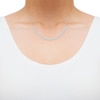 Thumbnail Image 2 of KAY Lab-Grown Diamonds Pear-Shaped & Round-Cut Riviera Necklace 3 ct tw 10K White Gold 17"