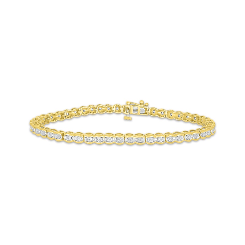 Main Image 1 of Diamond Line Bracelet 1/4 ct tw 10K Yellow Gold 7"