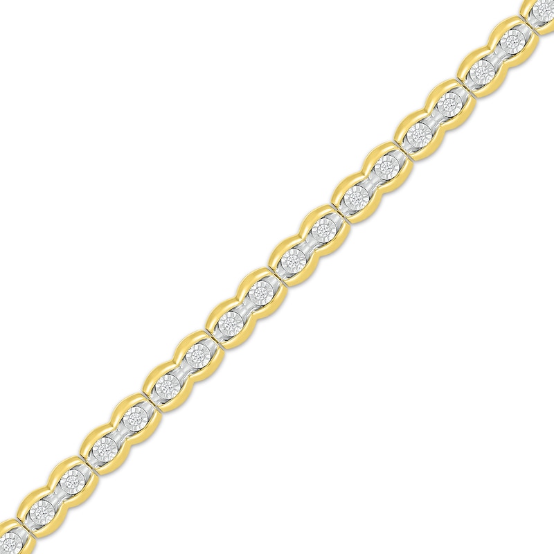 Main Image 2 of Diamond Line Bracelet 1/4 ct tw 10K Yellow Gold 7"