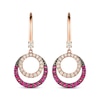 Thumbnail Image 2 of Le Vian Diamond & Ruby Dangle Earrings 3/8 ct tw Diamonds 14K Strawberry Gold