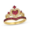 Thumbnail Image 1 of Le Vian Ruby Royalty Tiara Ring 1/5 ct tw Diamonds 14K Honey Gold