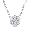Thumbnail Image 0 of THE LEO Diamond Multi-Stone Flower Necklace 1/4 ct tw 14K White Gold 19"