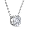 Thumbnail Image 1 of THE LEO Diamond Multi-Stone Flower Necklace 1/4 ct tw 14K White Gold 19"