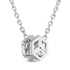 Thumbnail Image 2 of THE LEO Diamond Multi-Stone Flower Necklace 1/4 ct tw 14K White Gold 19"